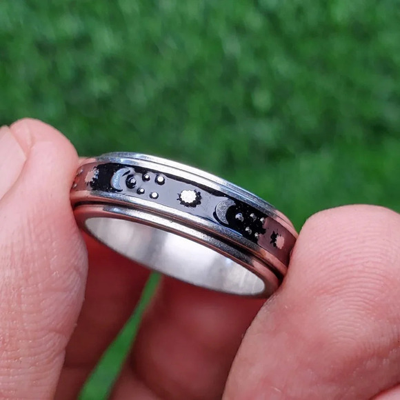 Stainless Steel Fashion Spinner Ring for Men/Women, AAAQL1021 - Picture 1 of 10
